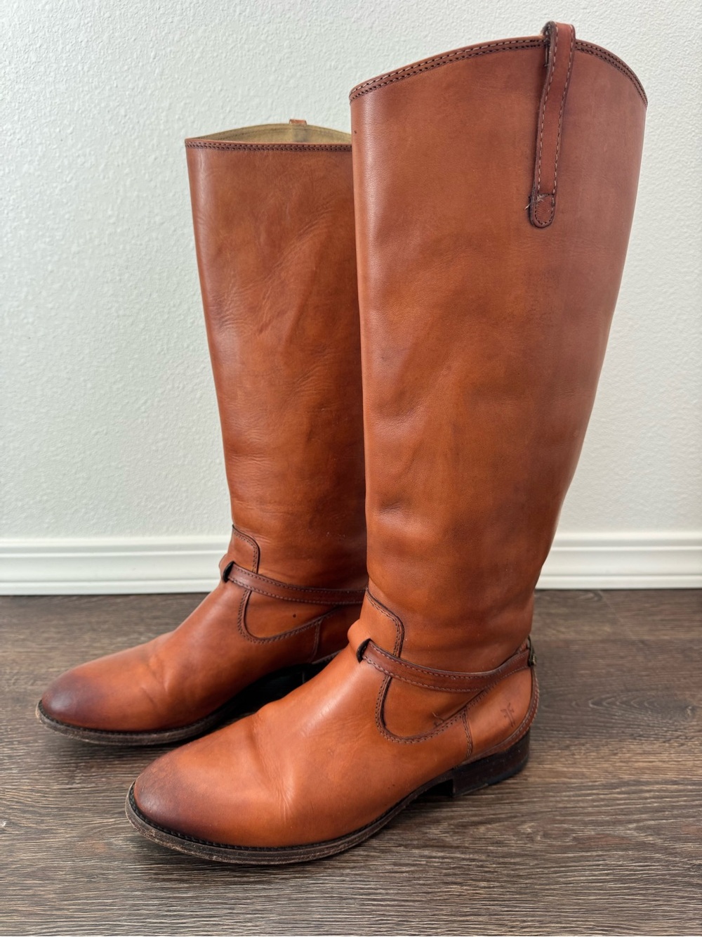 Women's Frye Riding Harness Boots - Lindsay 9.5 B Brown